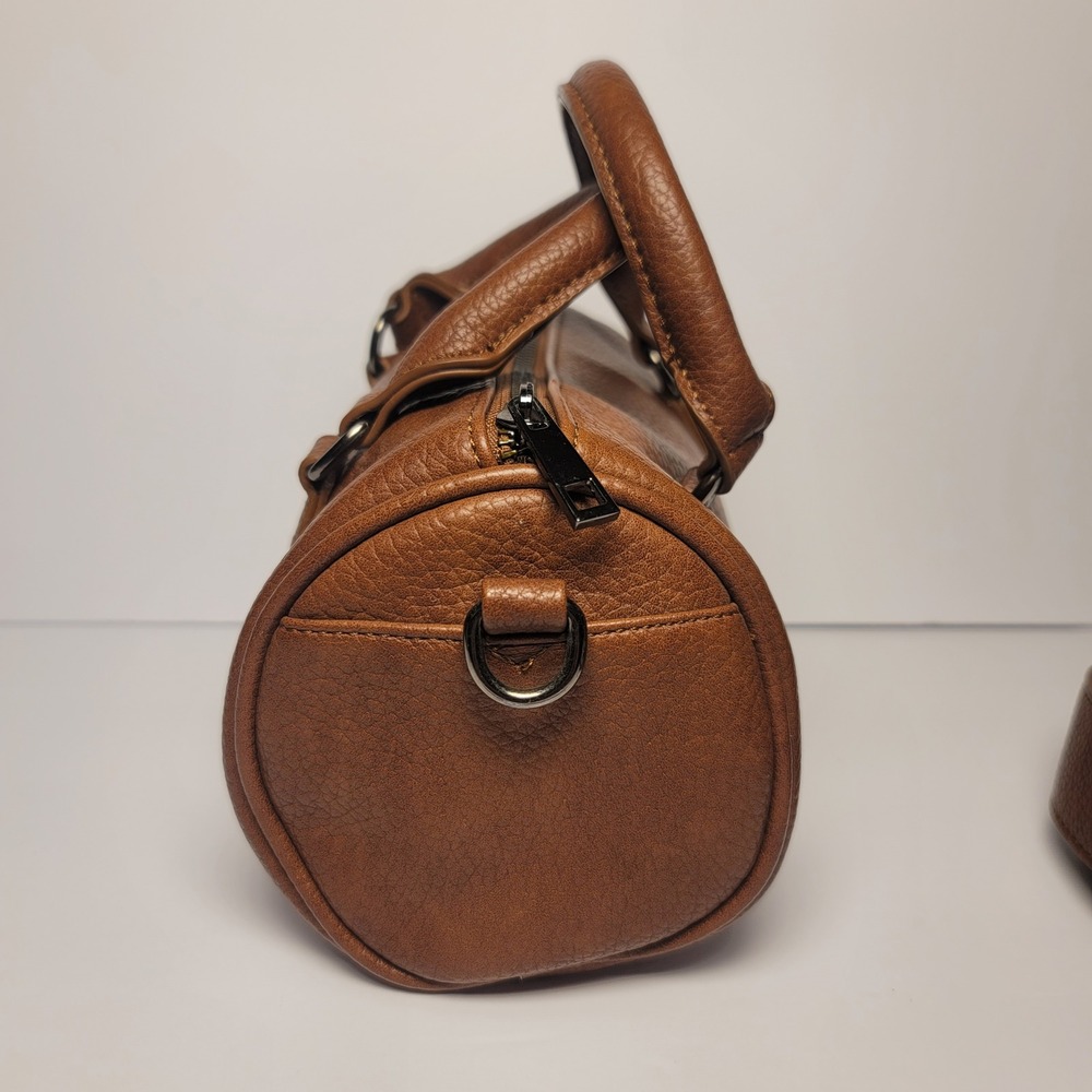 LIKE DREAMS Brown Faux Leather Mini Satchel Crossbody Bag Purse Coin Pouch - Picture 4 of 7